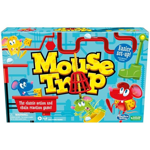 Hasbro Gaming Mouse Trap Kids Board Game, Family Board Games for Kids, Easier Set-Up Than Previous Versions, Kids Games for 2-4 Players, Kids Gifts, Ages 6 and Up
