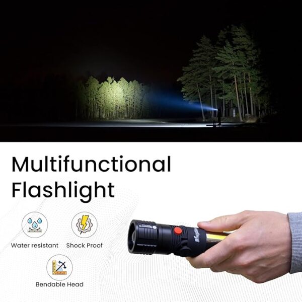 GOGREEN POWER INCORPORATED (GG-113-AriLite) The AriLite Handy Light, Aluminium Body Emergency Flashlight, Black - Image 5