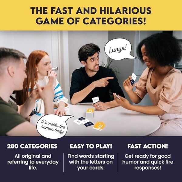 Blue Orange - Slingz â Fast-Paced Family Card Game for Kids, Teens, Adults, and College Students | Fun Categories Party Game for Gam Nights, Holidays, and Travel | 2â7 Players - Image 5