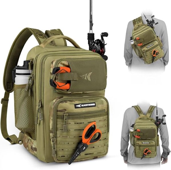 KastKing BlowBak Tactical Sling Tackle Bag-Lightweight Fishing Backpack Storge Fishing Gear and Equipment,Gift for Men - Image 2