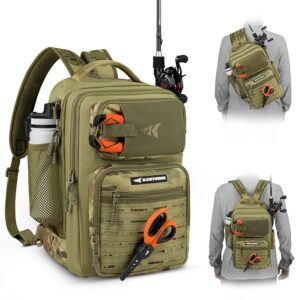 KastKing BlowBak Tactical Sling Tackle Bag-Lightweight Fishing Backpack Storge Fishing Gear and Equipment,Gift for Men