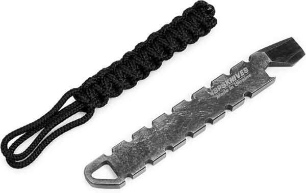 BPS Knives Tactical EDC Pry Bar - 3.8 inch Multitool Pry Bar for Survival Gear - Non-Slip Handle, Full-Tang Carbon Steel 1066, Bottle/Cans Opener - Crowbar - Multitool Wrecking Bar - Image 2