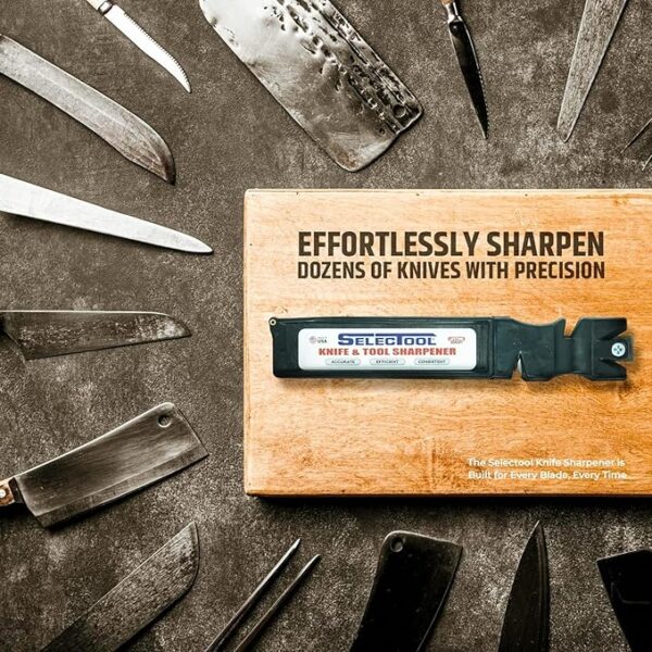 S01 4-In-1 Travel Hunting Knife Sharpener & Survival Tool - Professional 4 Stage Quick Knife Sharpening Master Kitchen Knife Sharpeners -Compact, Handheld, Lightweight, Multiuse Made in USA - Image 6
