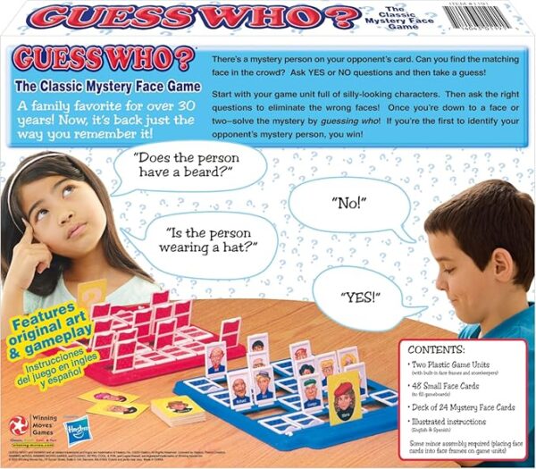 Guess Who? Board Game with Classic Characters by Winning Moves Games USA, Classic Children's Mystery Board Game of Deduction for 2 Players, Ages 6+ (1191) - Image 4