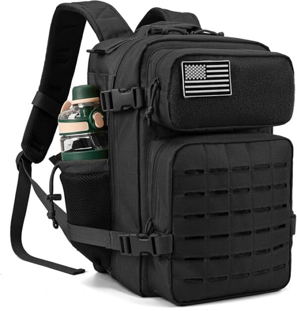 QT&QY 25L/35L/45L Military Tactical Backpack For Men Molle Daypack 3 Day Bug Out Bag Hiking Rucksack With Bottle Holder - Image 2