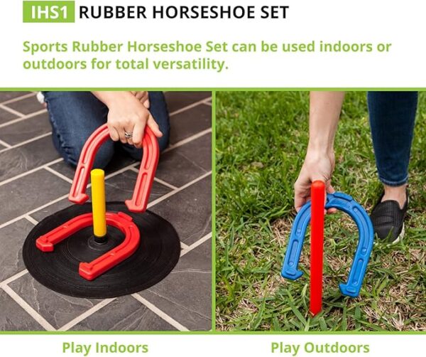 Champion Sports Indoor/Outdoor Horseshoe Set Red - Image 5