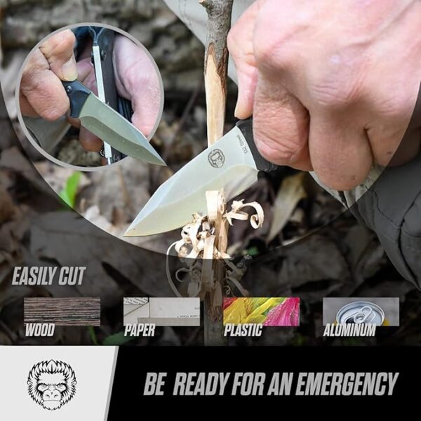 Chopping D2 Survival Knife and D2 Survival Neck Knife Giftset Bundle - Image 6