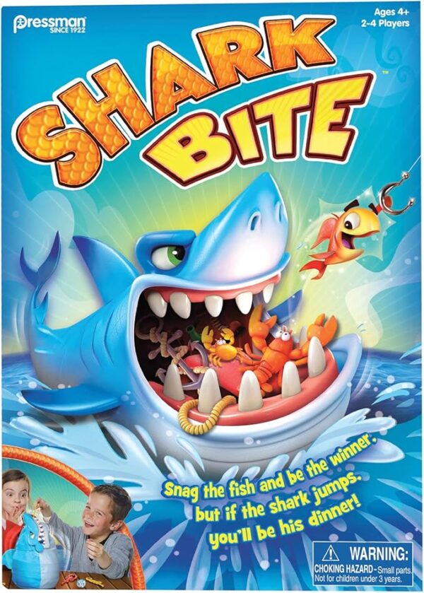 Shark Bite -- Roll the Die and Fish for Colorful Sea Creatures Before the Shark Bites Game! by Pressman Blue Sky, 5" - Image 5