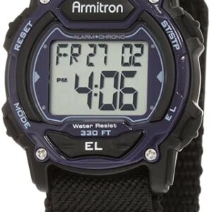 Armitron Sport Unisex Digital Chronograph Nylon Strap Watch, 45-7004