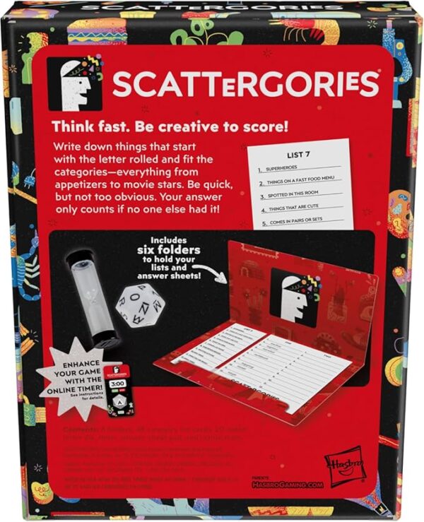 Hasbro Gaming Scattergories Classic Game, Party Game for Adults and Teens Ages 13 and up, Board Game for 2+ Players - Image 3