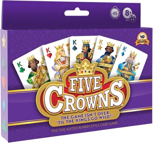 PlayMonster Five Crowns â The Game Isn't Over Until the Kings Go Wild! â 5 Suited Rummy-Style Card Game â For Ages 8+ - Image 2