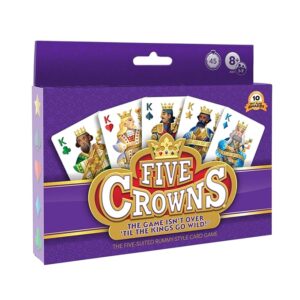 PlayMonster Five Crowns â The Game Isn't Over Until the Kings Go Wild! â 5 Suited Rummy-Style Card Game â For Ages 8+