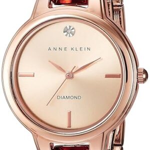 Anne Klein Women's Genuine Diamond Dial Bangle Watch