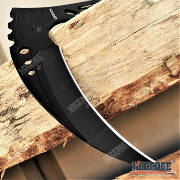 KCCEDGE BEST CUTLERY SOURCE Tactical Survival Knife - 12" Scythe Fixed Blade Full Tang Camping Accessory - Survival Kit and Tactical Gear 80015 - Image 5