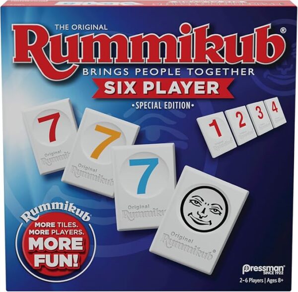 Rummikub Six Player Edition - The Classic Rummy Tile Game - More Tiles and More Players for More Fun! by Pressman , Blue - Image 2