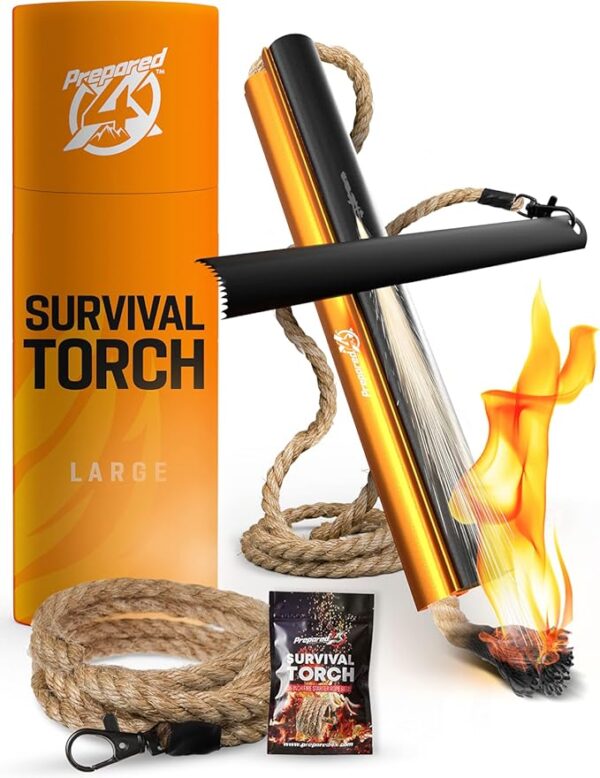 Fire Starter Survival Tool - All-in-One Flint and Steel Fire Starter Kit (Large and Rope Refill) - Image 2