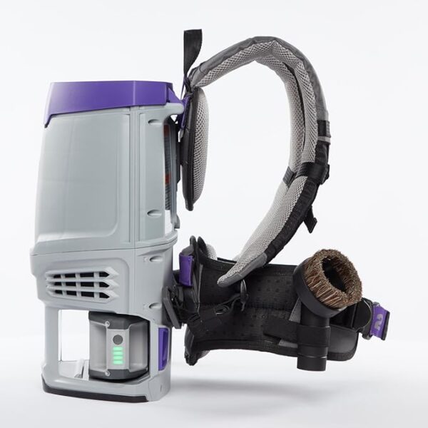 ProTeam GoFit 3 Cordless 4Ah, 3 qt. Commercial Backpack Vacuum w/Xover Multi-Surface Telescoping Wand Tool Kit, 107774 - Image 4