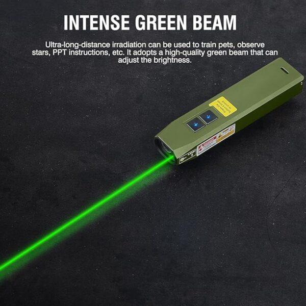 Everyday Carry Flat EDC Flashlight Rechargeable 1000 Lumens with Green Beam, programmable Mode ï¼USB C,Magnetic Base for Night Duty, Emergency Repairï¼Green - Image 4