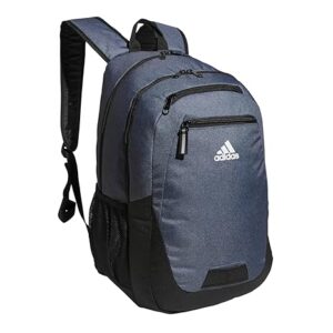 adidas Foundation Backpack for Laptop, Large Durable Athletic Gym Bag, Twill Onix Grey/Black, One Size