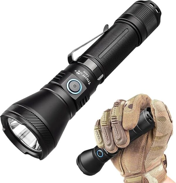 TrustFire T40R Tactical Flashlights, 1800 Lumen Flashlights High Lumens 550 Meter Beam Reach Rechargeable Flashlights Ip68 LED Flashlight 6 Modes Dual Switch Flashlights for Emergencies, EDC, Outdoor - Image 2