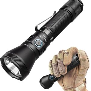 TrustFire T40R Tactical Flashlights, 1800 Lumen Flashlights High Lumens 550 Meter Beam Reach Rechargeable Flashlights Ip68 LED Flashlight 6 Modes Dual Switch Flashlights for Emergencies, EDC, Outdoor
