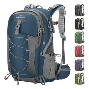 Maelstrom Hiking Backpack,Camping Backpack,40L Waterproof Hiking Daypack with Rain Cover,Lightweight Travel Backpack,Blue
