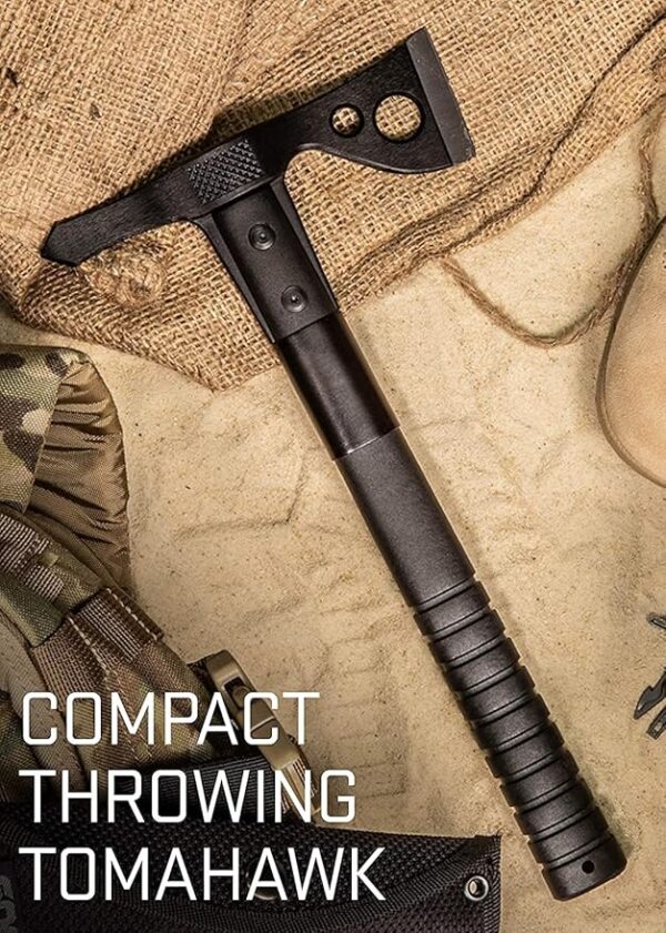 SOG FastHawk- Lighter, Faster, Agile Throwing Hatchet, Versatile Survival Tactical Axe for Competition Throwing and Camping, Hunting and Packing-Black (F06TN-CP) - Image 4