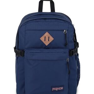 JanSport Main Campus Backpack - Travel or Work backpack w 15-Inch Laptop Sleeve and Dual Water Bottle Pockets, Navy