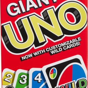 Mattel Games Giant UNO Family Card Game with 108 Oversized Cards and Instructions, Great Toy for Kids Ages 7 Years and Older
