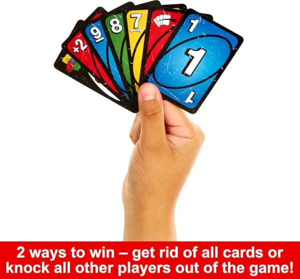 Mattel Games UNO Show âem No Mercy Card Game in Storage & Travel Tin for Kids, Adults & Family Night with Extra Cards, Special Rules & Tougher Penalties (Amazon Exclusive) - Image 7