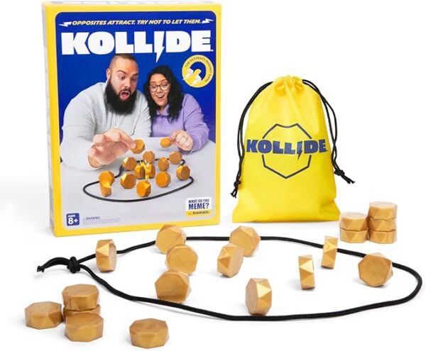 Kollide by Relatable, Exciting Magnetic Game for Family Game Night, Fun 2 Player Games for Kids, Includes 1 Rope, 20 Magnets & Carrying Bag - Image 2