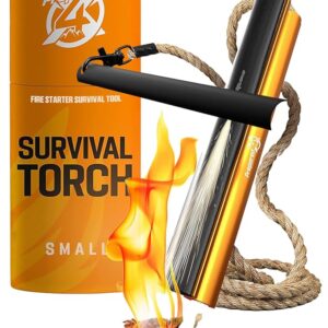 Fire Starter Survival Tool - All-in-One Flint and Steel Fire Starter Kit - Ferro Rod Fire Starter with 36" Waterproof Tinder Wick Rope and Steel Fire Striker - Patented Firestarter | Prepared4X