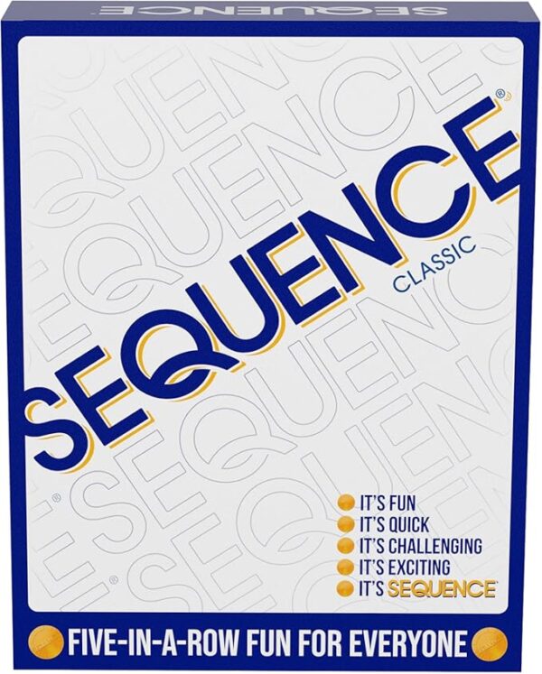 SEQUENCE- Original SEQUENCE Game with Folding Board, Cards and Chips by Jax ( Packaging may Vary ) White, 10.3" x 8.1" x 2.31" - Image 2