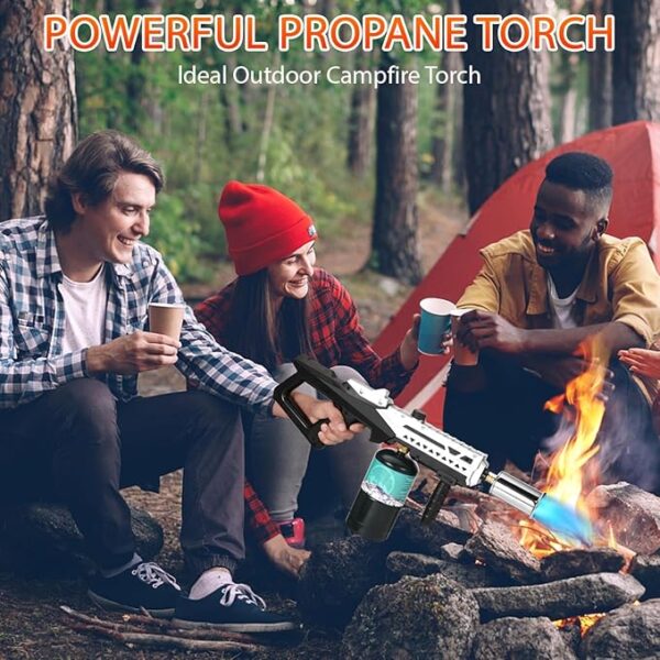 Propane Torch Gun â Powerful Grill & Cooking Torch max. 800,000 BTUs â Culinary Torch Sous Vide â Adjustable Flamethrower for BBQ, Campfire, Charcoal Wood Grills Lighter(Tank Not Included) - Image 3
