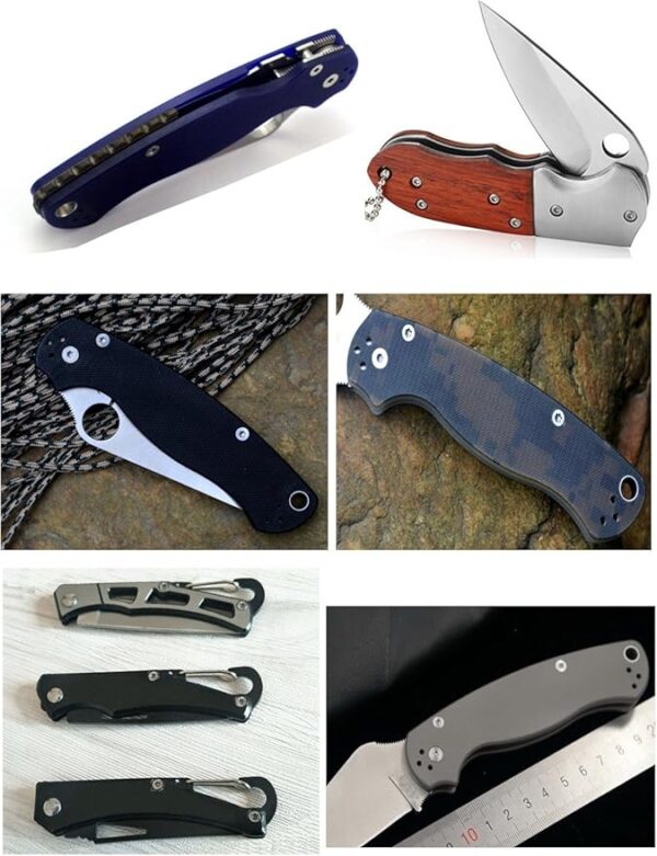 10 Sets/lot DIY Knife Handle Screw Flat-Head Plum Blossom Screw,Tactical Survival Knife Screw Stainless Steel EDC Knife Shaft Screws - Image 5
