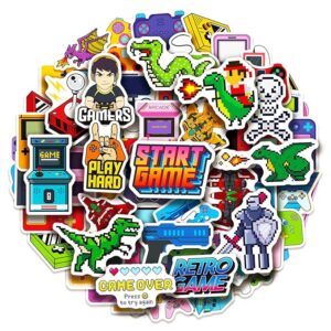 100 Pack Video Game Stickers, Video Game Gamer Party Favors, Birthday Decorations
