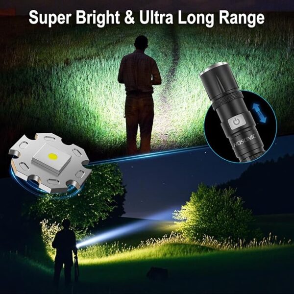 Rechargeable Flashlights High Lumens, Super Bright LED Flashlight USB C, Strong Flash Light for Home Camping Emergency - Image 4