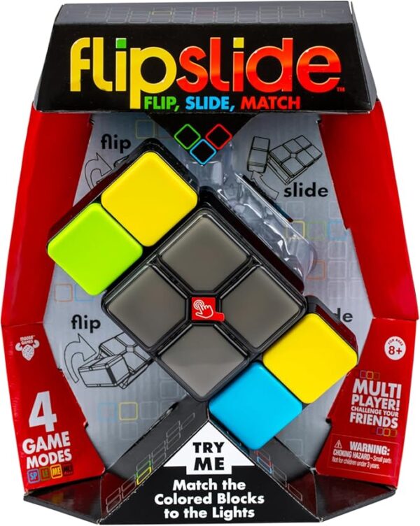 Flipslide Game - Electronic Handheld Game | Addictive Multiplayer Puzzle Game of Skill | Flip, Slide & Match Colors to Beat the Clock | 4 Thrilling Game Modes | Ages 8+ | Includes Batteries - Image 2
