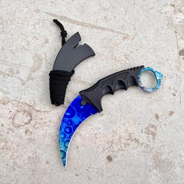 Fixed Blade Knife, Stainless Steel Outdoor Tool with Sheath for Fishing, Camping and Survival, 1 PCS Knife, Random Color - Image 4