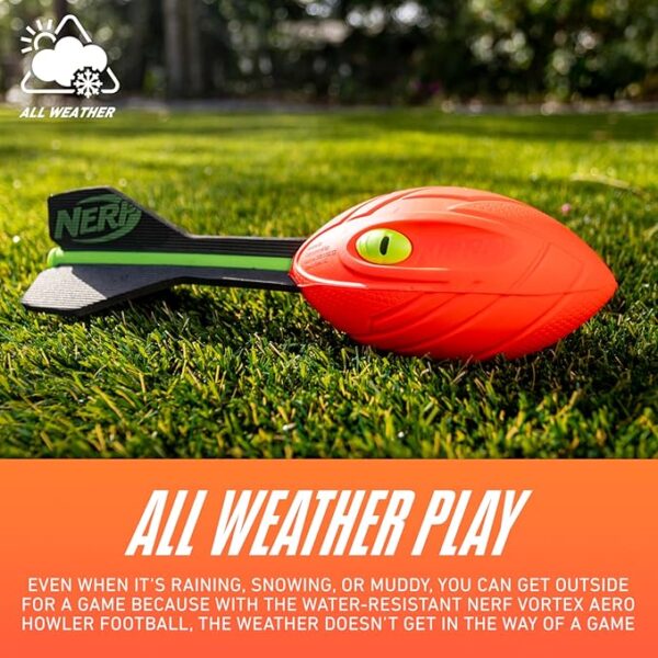 Nerf Vortex Aero Howler Foam Ball, Classic Long-Distance Football, Flight-Optimizing Tail, Whistling Sound, Indoor & Outdoor Fun, Christmas Stocking Stuffers for Kids - Image 6