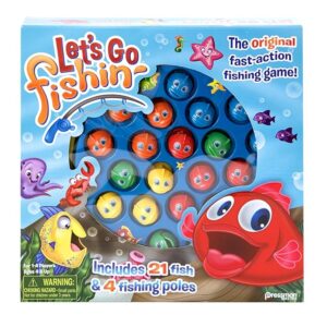 Let's Go Fishin' Game by Pressman - The Original Fast-Action Fishing Game!, 1-4 players