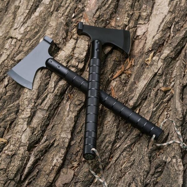 Bushcraft Hatchet - Multi-Tool Camping Hatchet with Firestarter and Saw | Portable Survival Gear | Hiking and Emergency Tools | All-in-One Backpaging Axe for Outdoor Adventures - Image 6