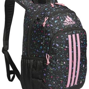 adidas Creator Laptop Backpack for Women and Men, Comfortable and Durable Small Athletic Bag, Speckle Black/Bliss Pink/Black, One Size