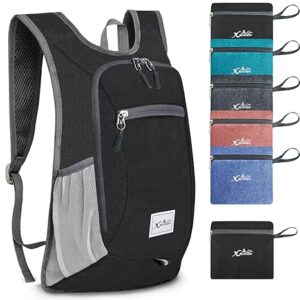 Small Travel Backpack - Lightweight & Foldable, 10L Capacity, Packable & Camping Hiking Daypack for Women & Men (Black)