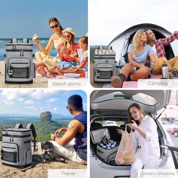 Large Waterproof Insulated Cooler Backpack for Men & Women, Leak Proof Cooler Backpack for Camping, Beach, Fishing, Picnic, Travel, Outdoor, 30L, 48Cans - Image 6