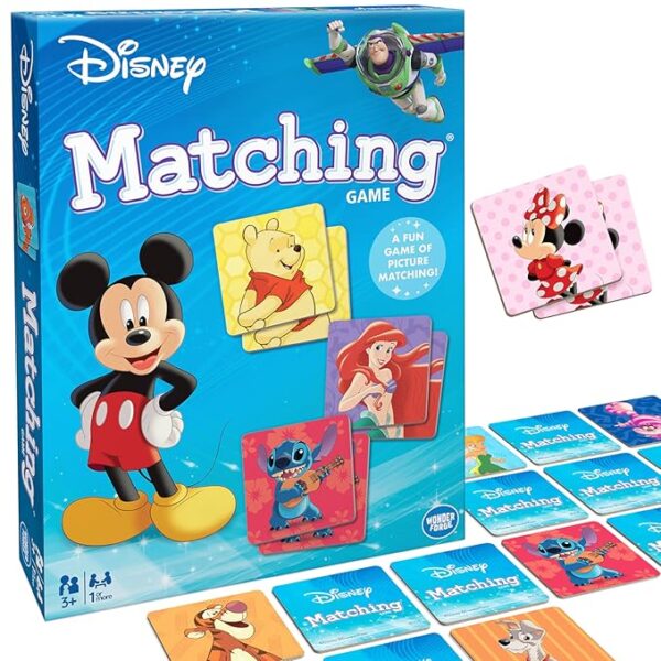 Wonder Forge Disney Matching Game â Fun Memory Game for Boys & Girls Ages 3 and Older - Featuring Classic Disney Characters â Preschool Learning Toy