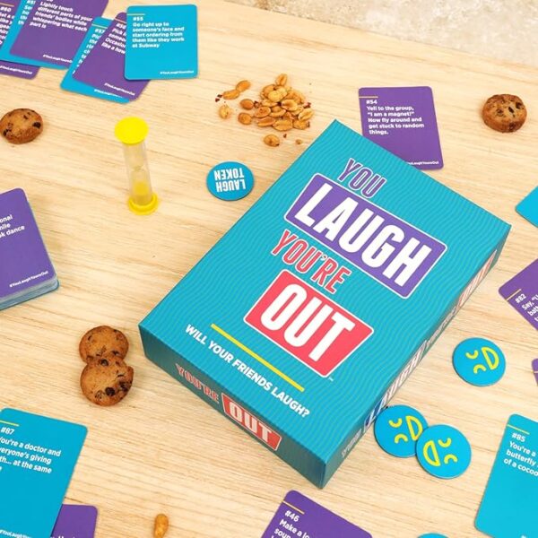 You Laugh You're Out A Party Game with Hilarious Charades Family Card Games for Adults & Kids, 125 Prompt Cards Fun Card Games for Family Game Nights, Graduation Gifts, Gatherings, & Parties Ages 14+ - Image 6