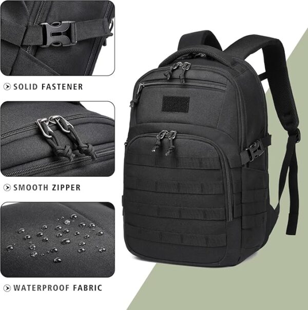 Wotony Military tactical backpack, backpack for men black small tactical assault bag - Image 5