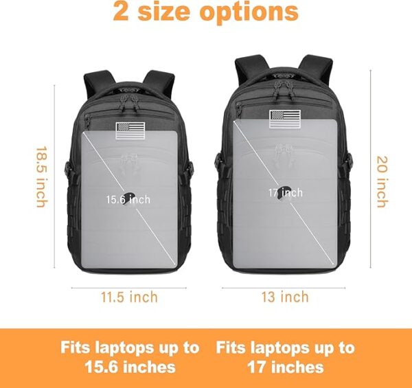 Wotony Military tactical backpack, backpack for men black small tactical assault bag - Image 3