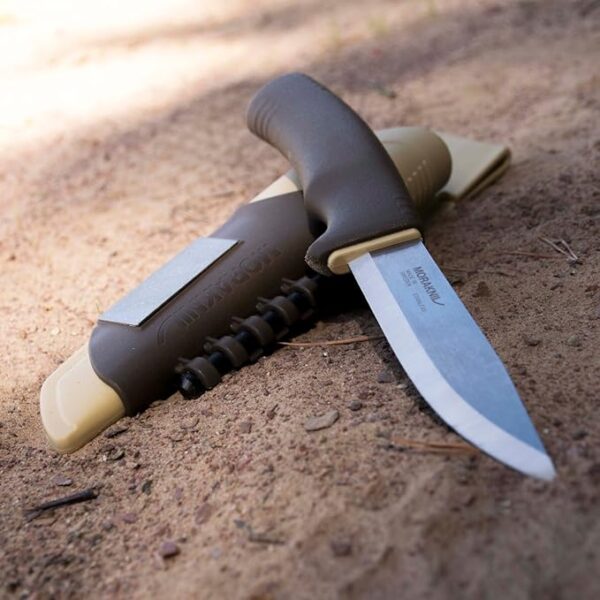Morakniv Bushcraft Stainless Steel 4.3-Inch Fixed-Blade Survival Knife with Fire Starter and Sharpener - Image 3